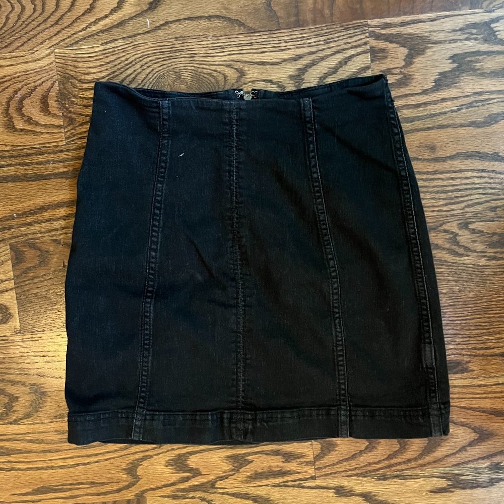 Free People Black Mini Skirt
